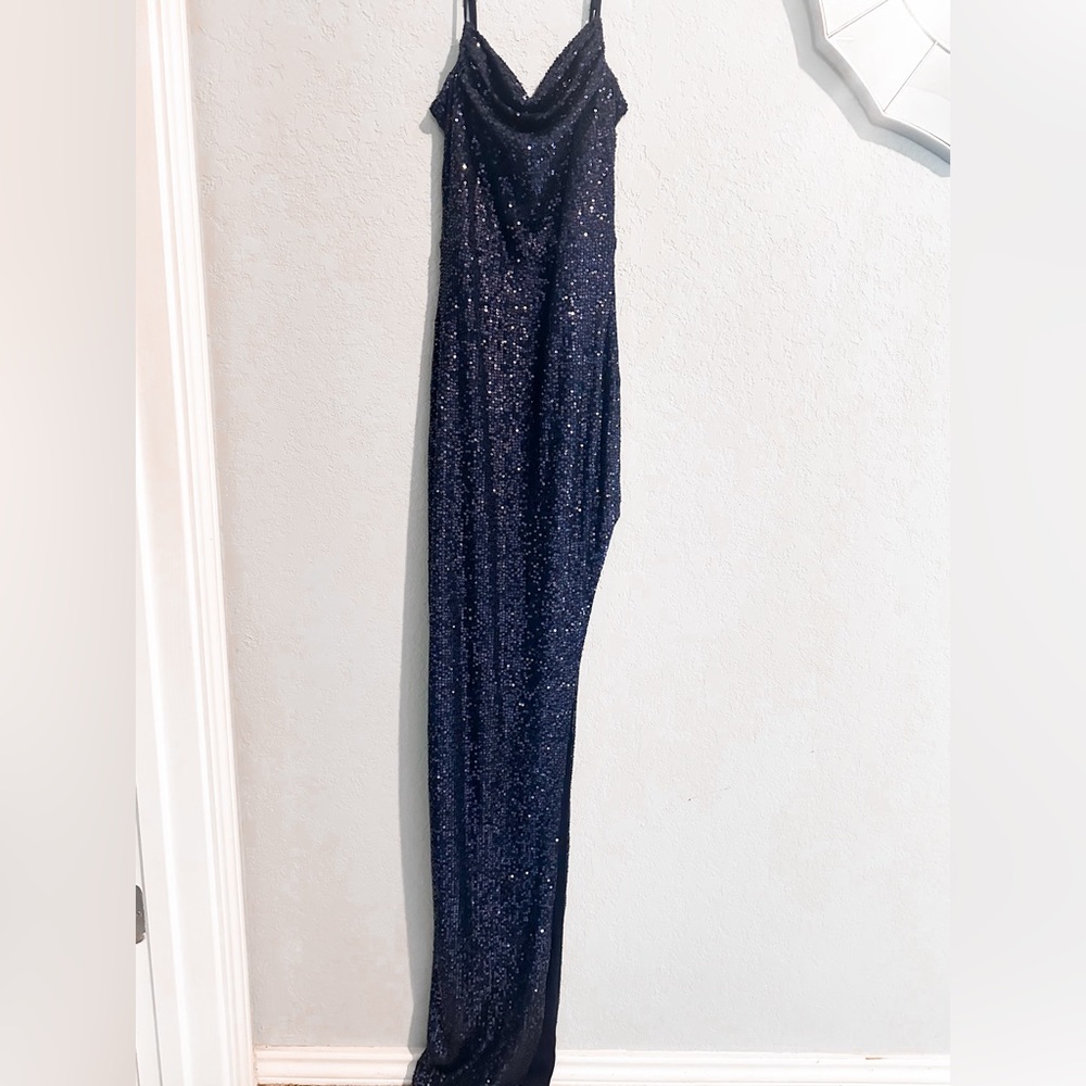 Long Navy Sequin Dress from Windsor